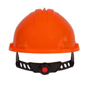 Veiligheidshelm / bouwhelm met verstelbare draaiknop - Oranje