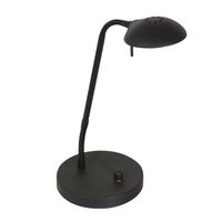 Mexlite Biron tafellamp zwart kunststof 45 cm hoog