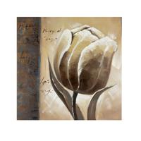 Canvas Schilderij Bloem creme