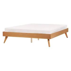 Beliani - BERRIC - Tweepersoonsbed - Lichthout - 140 x 200 cm - MDF