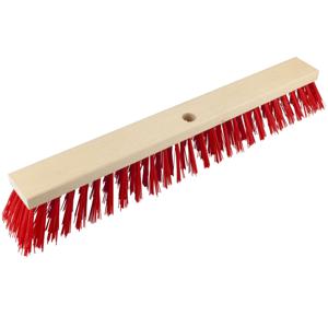 Bezemkop - Elaston - rood - hout - hard - 60 cm - 24mm - straatbezem/buitenbezem