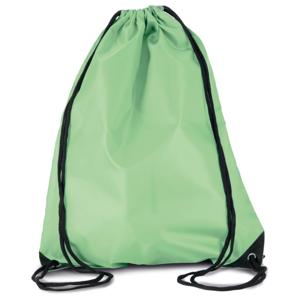 Sport gymtas/draagtas met rijgkoord - 2x - mintgroen - 34 x 44 cm - polyester - verstevigde hoeken