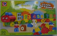 Jonotoys Bouw getallen trein van stevige bouwblokken Jonotoys Bouw getallen trein van stevige bouwblokken