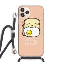 Sleep All Day: iPhone 11 Pro Transparant Hoesje met koord