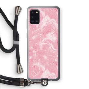 Abstract Painting Pink: Samsung Galaxy A31 Transparant Hoesje met koord