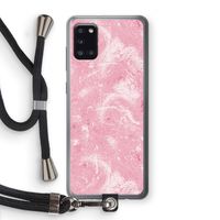 Abstract Painting Pink: Samsung Galaxy A31 Transparant Hoesje met koord