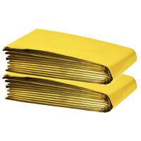Benson Nooddeken goud/zilver - 2x - 130 x 210 cm - reddingsdeken - isolatiedeken - onderkoeling deke - thumbnail