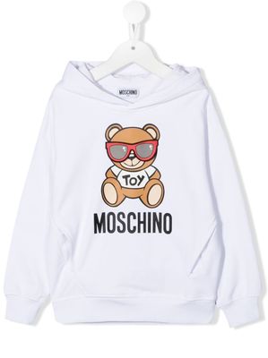 Moschino Kids hoodie à imprimé Teddy Bear - Blanc