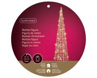 MicroLED cone d15.5h58 cm goud/wwt kerst - Lumineo