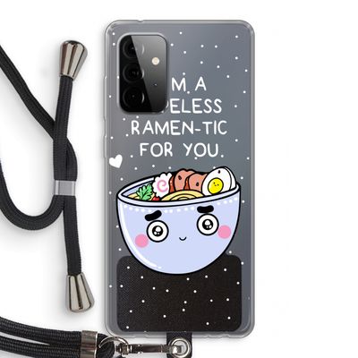 I'm A Hopeless Ramen-Tic For You: Samsung Galaxy A72 5G Transparant Hoesje met koord