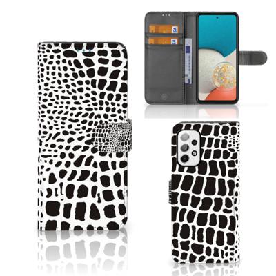 Samsung Galaxy A73 5G | Telefoonhoesje | Met pasjeshouder | Slangenprint