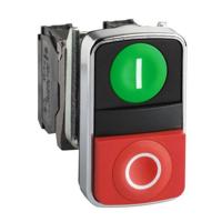 Schneider Electric ZB4BA7341 Harmony ZB4BA7341 Dubbele drukknop Bedieningsknop vlak 2 knoppen Groen, Rood Druk-ontgrendeling 1 stuk(s)