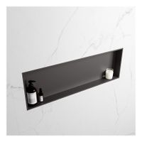 Wandnis Solid Surface Easy | In- en opbouw | 30x90x8 cm | 1 vak | Dark grey