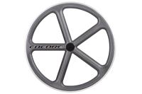 Encore 700C 5 Spaken Voorwiel - Charcoal - Carbon Weven Encore 700C 5 Spaken Voorwiel - Charcoal - Carbon Weven
