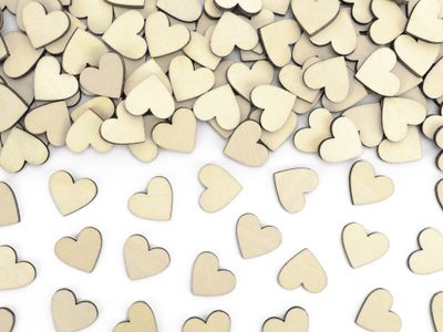 Houten Confetti Hartjes (50st)