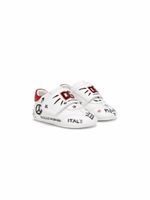 Dolce & Gabbana Kids baskets en cuir à imprimé graffiti - Blanc