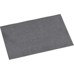 6x Rechthoekige placemats zilver geweven 29 x 43 cm