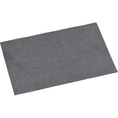 6x Rechthoekige placemats zilver geweven 29 x 43 cm
