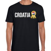 Verkleed T-shirt voor heren - Croatia - zwart - voetbal supporter - themafeest - Kroatie