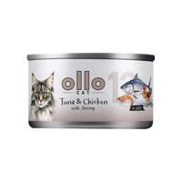 OLLO Cat nr 12 Tuna & Chicken with shrimp in jelly - nat kattenvoer - 70g