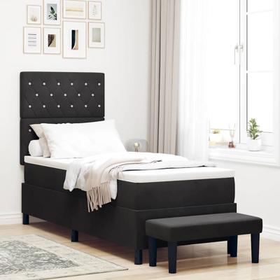 Boxspring bed met matras Zwart 80 x 200 cm Fluweel