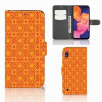 Samsung Galaxy A10 | Telefoon Hoesje | Batik Oranje | Portemonnee hoesje