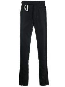 HELIOT EMIL pantalon chino droit à détails de mousquetons - Noir