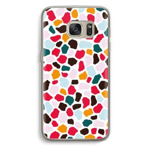 Colored Giraffe: Samsung Galaxy S7 Transparant Hoesje