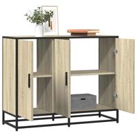 Dressoir 94x35x76 cm bewerkt hout sonoma eikenkleurig Dressoir 94x35x76 cm bewerkt hout sonoma eikenkleurig