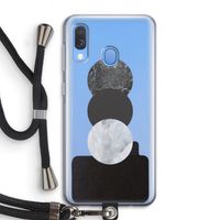 Marmeren cirkels: Samsung Galaxy A40 Transparant Hoesje met koord