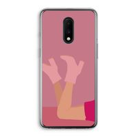Pink boots: OnePlus 7 Transparant Hoesje