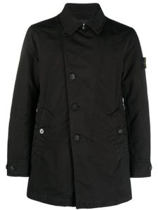 Stone Island Compass-patch single-breasted coat - Noir