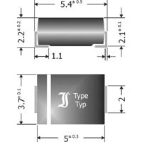 Diotec Schottky barrière gelijkrichter diode SK54 DO-214AA 40 V 5 A - thumbnail