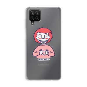 Hartje: Samsung Galaxy A12 Transparant Hoesje