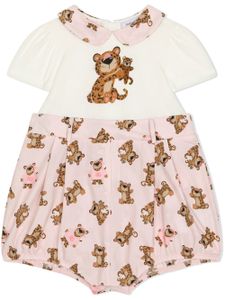 Dolce & Gabbana Kids barboteuse à logo imprimé - Rose