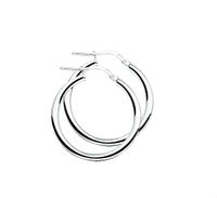 TFT Oorringen zilver ronde buis 2,5 x 25 mm
