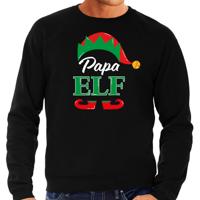 Foute Kersttrui - Papa elf - zwart - heren - Kerst sweaters / kleding