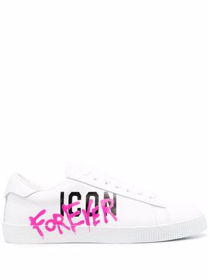 DSQUARED2 baskets à logo imprimé - Blanc