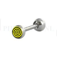 Tongpiercing logo Twister 6 mm bal