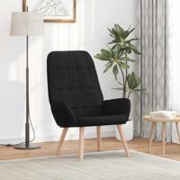 Relaxstoel stof zwart