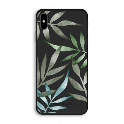 Tropical watercolor leaves: iPhone XS Biologisch afbreekbaar hoesje