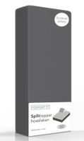 Double Jersey Splittopper Hoeslaken Romanette Antraciet-180 x 200/210/220 cm