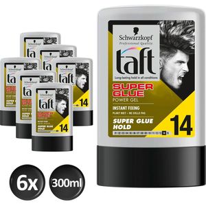 Taft Haargel - Super Glue - Styling Gel - 6x 300ml (Hold level 14)