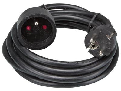 Verlengkabel 3 m zwart 3g1.5 penaarde - Velleman