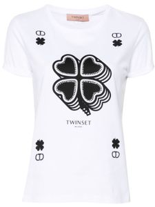 TWINSET t-shirt en coton à imprimé graphique - Blanc