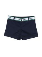 POLO RALPH LAUREN KIDS short ceinturé à rayures - Bleu