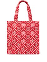 Tory Burch sac cabas T Monogram en éponge - Rouge - thumbnail