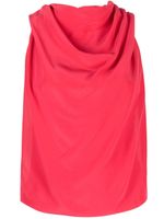 Lanvin draped sleeveless silk top - Rose