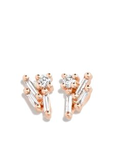 Suzanne Kalan puces d'oreilles en or rose 18ct ornées de diamants