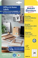 Etiket avery lr3475-10 70x36mm recycled wit 240st